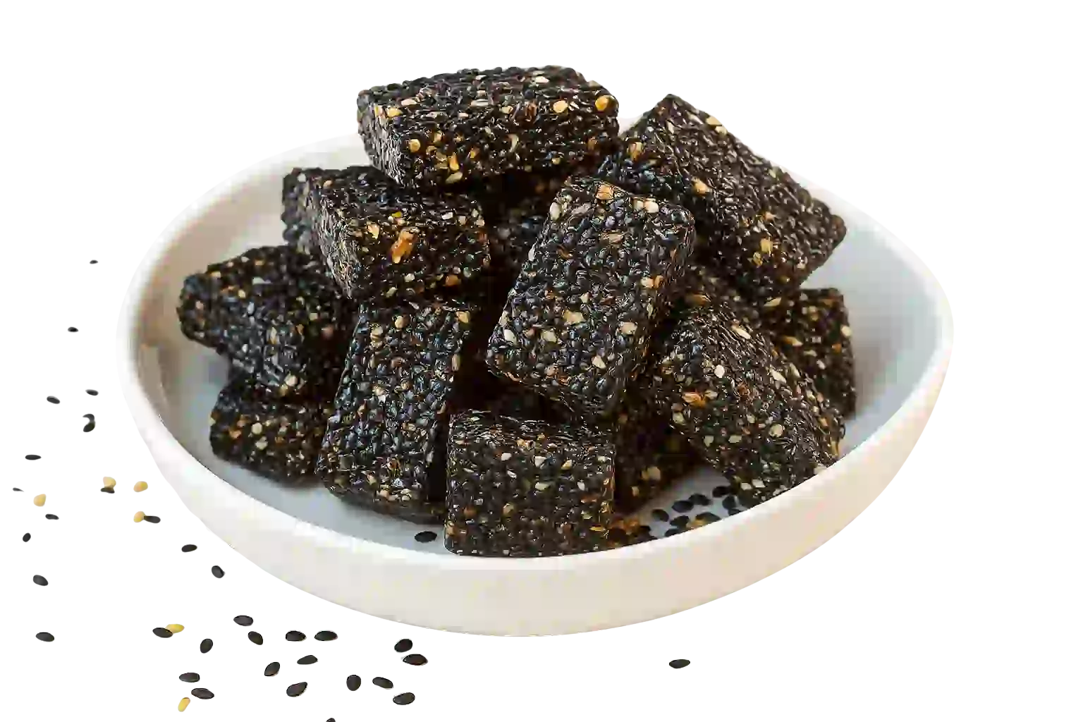 rudras sesame chikki in a ceramic plate